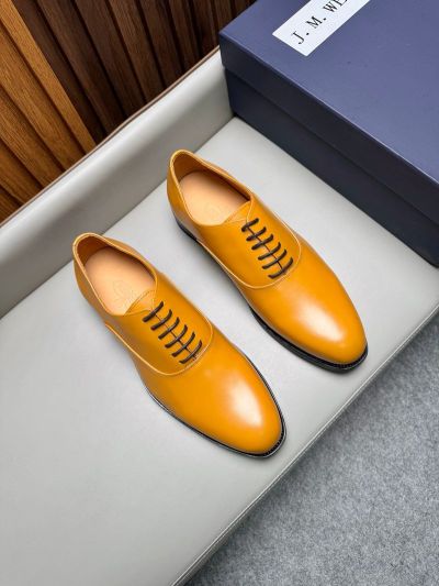 J.M.WESTON Yellow calfskin Leather Shoes-J.M.WESTON Man Business Leather Shoes